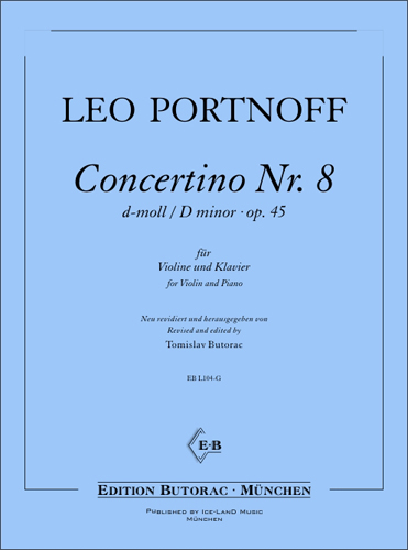 Cover - Leo Portnoff, Concertino Nr. 8 d-moll op. 45